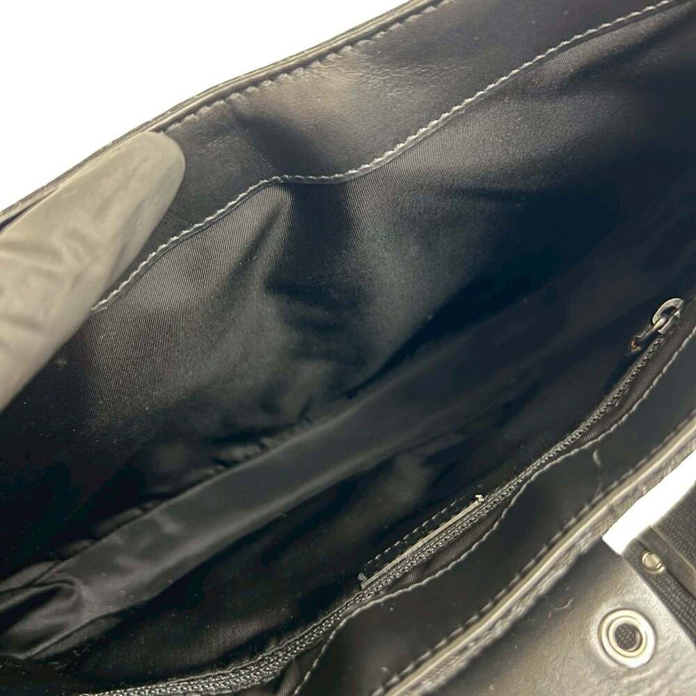 CHRISTIAN DIOR Black Leather Trotter Shoulder Bag - Picture 9 of 10